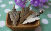 Accessories - 10 Pcs Antique Bronze Triangle Arrow Symbol Charms 16x31mm A1436