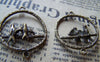 Accessories - 10 Pcs Antique Bronze Two Swallow Birds Ring Connector Charms 27x34mm A251