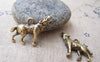 Accessories - 10 Pcs Antique Bronze Wolf Howling Charms Pendants 20x26mm A3894