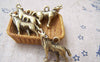 Accessories - 10 Pcs Antique Bronze Wolf Howling Charms Pendants 20x26mm A3894