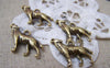 Accessories - 10 Pcs Antique Bronze Wolf Howling Charms Pendants 20x26mm A3894