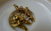 Accessories - 10 Pcs Antique Gold Wolf Howling Charms Pendants 20x26mm A5612