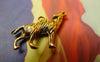 Accessories - 10 Pcs Antique Gold Wolf Howling Charms Pendants 20x26mm A5612