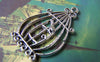 Accessories - 10 Pcs Antique Silver Bird Filigree Cage Charms Pendants 20x33mm A5312