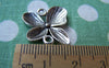 Accessories - 10 Pcs Antique Silver Butterfly Flower Connector Charms 20x20mm A1022