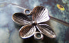 Accessories - 10 Pcs Antique Silver Butterfly Flower Connector Charms 20x20mm A1022