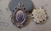 Accessories - 10 Pcs Antique Silver Cameo Base Settings Match 13x18mm Cabochon A7477