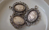 Accessories - 10 Pcs Antique Silver Cameo Base Settings Match 13x18mm Cabochon A7477
