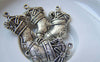 Accessories - 10 Pcs Antique Silver Christmas Stockings Socks Charms 13x21mm A4811
