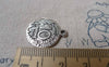 Accessories - 10 Pcs Antique Silver Coin Round Charms Double Sided 19mm A7242