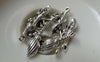 Accessories - 10 Pcs Antique Silver Conch Sea Snail Flower Charms 8x25mm A6535
