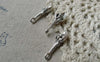 Accessories - 10 Pcs Antique Silver Conch Sea Snail Flower Charms 8x25mm A6535