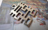 Accessories - 10 Pcs Antique Silver Double Happiness Wedding Decoration Charms 24x31mm A7302