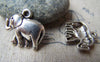 Accessories - 10 Pcs Antique Silver Elephant Charms 19mm A1199
