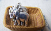 Accessories - 10 Pcs Antique Silver Elephant Charms 19mm A1199