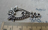 Accessories - 10 Pcs Antique Silver Filigree Flower Chandelier Earring Drops Pendant Charms 25x43mm A6338