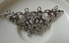 Accessories - 10 Pcs Antique Silver Filigree Flower Connector Pendants Multiple Loops 32x68mm A6415