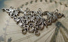 Accessories - 10 Pcs Antique Silver Filigree Flower Connector Pendants Multiple Loops 32x68mm A6415