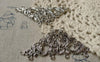 Accessories - 10 Pcs Antique Silver Filigree Flower Connector Pendants Multiple Loops 32x68mm A6415