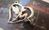 Accessories - 10 Pcs Antique Silver Filigree Heart Fairy Angel Charms 25x32mm A7399
