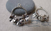 Accessories - 10 Pcs Antique Silver Filigree Lucky Flower Drop Chandelier Earring Pendant Charms 20x20mm A7271
