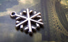 Accessories - 10 Pcs Antique Silver Filigree Snowflake Charms 15mm A1032