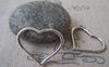 Accessories - 10 Pcs Antique Silver Heart Frame Charms 22x28mm A2724