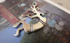 Accessories - 10 Pcs Antique Silver Indian Flute Player Charms 15x30mm A7330