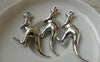 Accessories - 10 Pcs Antique Silver Kangaroo Pendants Charms 32x39mm A6557