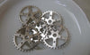 Accessories - 10 Pcs Antique Silver Mechanical Watch Movement Gear Charm 25mm A7335