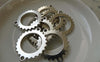 Accessories - 10 Pcs Antique Silver Mechanical Watch Movement Gear Charms Connectors 24x28mm A6296