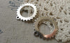 Accessories - 10 Pcs Antique Silver Mechanical Watch Movement Gear Charms Connectors 24x28mm A6296