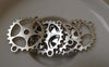 Accessories - 10 Pcs Antique Silver Mechanical Watch Movement Gear Charms Connectors 25x28mm A7331