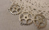 Accessories - 10 Pcs Antique Silver Mechanical Watch Movement Gear Charms Connectors 25x28mm A7331