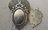 Accessories - 10 Pcs Antique Silver Oval Cameo Base Settings Match 18x25mm Cabochon A6312