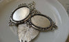 Accessories - 10 Pcs Antique Silver Oval Cameo Base Settings Match 18x25mm Cabochon A6312