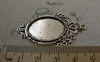 Accessories - 10 Pcs Antique Silver Oval Cameo Base Settings Match 18x25mm Cabochon A6312