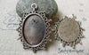 Accessories - 10 Pcs Antique Silver Oval Cameo Base Settings Match 18x25mm Cabochon A6532