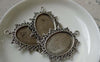 Accessories - 10 Pcs Antique Silver Oval Cameo Base Settings Match 18x25mm Cabochon A6532
