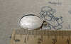 Accessories - 10 Pcs Antique Silver Oval Cameo Bezel Base Settings Double Sided Match 13.5x19mm Cameo A6395