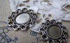 Accessories - 10 Pcs Antique Silver Oval Cameo Cabochon Base Settings Match 10x14mm Cabochon A3221