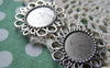 Accessories - 10 Pcs Antique Silver Oval Cameo Cabochon Base Settings Match 18x25mm Cab A3173