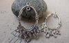 Accessories - 10 Pcs Antique Silver Oval Chandelier Earring Drops Charms Connectors 23x35mm A6299