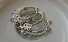 Accessories - 10 Pcs Antique Silver Oval Chandelier Earring Drops Charms Connectors 23x35mm A6299
