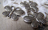 Accessories - 10 Pcs Antique Silver Pewter Butterfly Charms 20x25mm A791