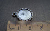 Accessories - 10 Pcs Antique Silver Round Cameo Base Settings Match 15mm Cab A1776