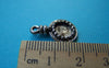Accessories - 10 Pcs Antique Silver Round Mirror Cameo Base Pendants 12x20mm A2870