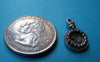 Accessories - 10 Pcs Antique Silver Round Mirror Cameo Base Pendants 12x20mm A2870