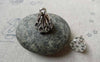 Accessories - 10 Pcs Antique Silver Seedpod Of Lotus Flower Charms 11x11mm A6546