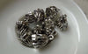 Accessories - 10 Pcs Antique Silver Seedpod Of Lotus Flower Charms 11x11mm A6546